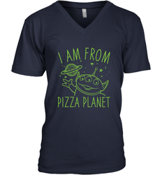Disney Pixar Toy Story Neon Green Alien Pizza Planet I Am From Pizza Planet Men's V-Neck T-Shirt