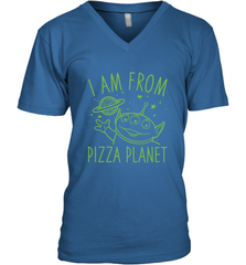 Disney Pixar Toy Story Neon Green Alien Pizza Planet I Am From Pizza Planet Men's V-Neck T-Shirt Men's V-Neck T-Shirt - HorseTee
