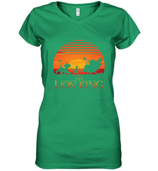 Disney Lion King Classic Sunset Squad Women's V-Neck T-Shirt Women's V-Neck T-Shirt - HorseTee