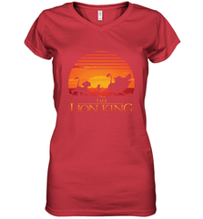 Disney Lion King Classic Sunset Squad Women's V-Neck T-Shirt Women's V-Neck T-Shirt - HorseTee
