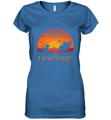 Disney Lion King Classic Sunset Squad Women's V-Neck T-Shirt Women's V-Neck T-Shirt - HorseTee