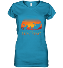 Disney Lion King Classic Sunset Squad Women's V-Neck T-Shirt Women's V-Neck T-Shirt - HorseTee