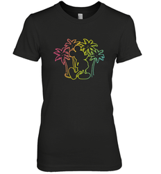 Disney Mickey Mouse Silhouette Palm Trees Women's Premium T-Shirt