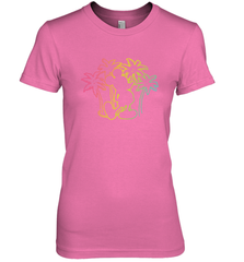 Disney Mickey Mouse Silhouette Palm Trees Women's Premium T-Shirt Women's Premium T-Shirt - HorseTee