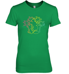 Disney Mickey Mouse Silhouette Palm Trees Women's Premium T-Shirt