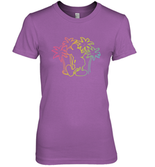 Disney Mickey Mouse Silhouette Palm Trees Women's Premium T-Shirt Women's Premium T-Shirt - HorseTee