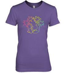 Disney Mickey Mouse Silhouette Palm Trees Women's Premium T-Shirt Women's Premium T-Shirt - HorseTee