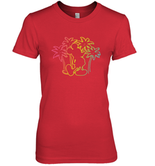 Disney Mickey Mouse Silhouette Palm Trees Women's Premium T-Shirt Women's Premium T-Shirt - HorseTee