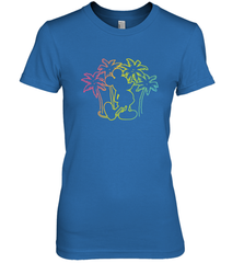 Disney Mickey Mouse Silhouette Palm Trees Women's Premium T-Shirt Women's Premium T-Shirt - HorseTee