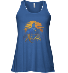 Disney Aladdin Live Action Genie Aladdin Sunset Silhouette Women's Tank Top Women's Tank Top - HorseTee