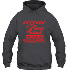 Disney Pixar Toy Story Pizza Planet Checkered Logo Hooded Sweatshirt Hooded Sweatshirt - HorseTee