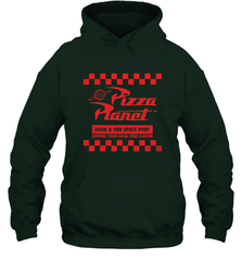Disney Pixar Toy Story Pizza Planet Checkered Logo Hooded Sweatshirt Hooded Sweatshirt - HorseTee