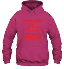 Disney Pixar Toy Story Pizza Planet Checkered Logo Hooded Sweatshirt Hooded Sweatshirt - HorseTee