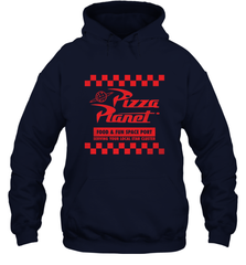 Disney Pixar Toy Story Pizza Planet Checkered Logo Hooded Sweatshirt Hooded Sweatshirt - HorseTee