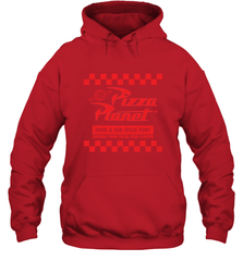 Disney Pixar Toy Story Pizza Planet Checkered Logo Hooded Sweatshirt Hooded Sweatshirt - HorseTee