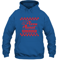 Disney Pixar Toy Story Pizza Planet Checkered Logo Hooded Sweatshirt Hooded Sweatshirt - HorseTee