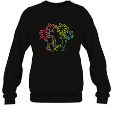 Disney Mickey Mouse Silhouette Palm Trees Crewneck Sweatshirt