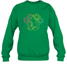 Disney Mickey Mouse Silhouette Palm Trees Crewneck Sweatshirt Crewneck Sweatshirt - HorseTee