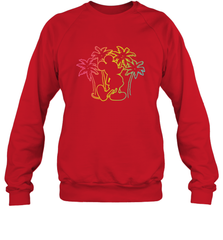 Disney Mickey Mouse Silhouette Palm Trees Crewneck Sweatshirt Crewneck Sweatshirt - HorseTee