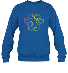 Disney Mickey Mouse Silhouette Palm Trees Crewneck Sweatshirt Crewneck Sweatshirt - HorseTee