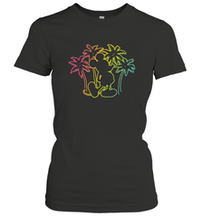 Disney Mickey Mouse Silhouette Palm Trees Women's T-Shirt Women's T-Shirt - HorseTee
