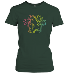Disney Mickey Mouse Silhouette Palm Trees Women's T-Shirt Women's T-Shirt - HorseTee