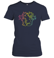 Disney Mickey Mouse Silhouette Palm Trees Women's T-Shirt Women's T-Shirt - HorseTee