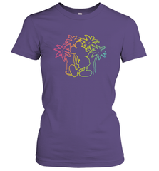 Disney Mickey Mouse Silhouette Palm Trees Women's T-Shirt Women's T-Shirt - HorseTee