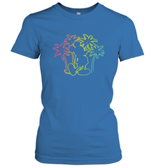 Disney Mickey Mouse Silhouette Palm Trees Women's T-Shirt Women's T-Shirt - HorseTee