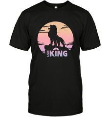 Disney Lion King Simba Crown Logo Gradient Sunset Silhouette Men's T-Shirt Men's T-Shirt - HorseTee
