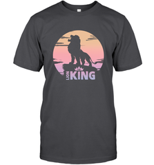 Disney Lion King Simba Crown Logo Gradient Sunset Silhouette Men's T-Shirt Men's T-Shirt - HorseTee