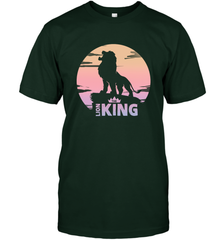 Disney Lion King Simba Crown Logo Gradient Sunset Silhouette Men's T-Shirt Men's T-Shirt - HorseTee