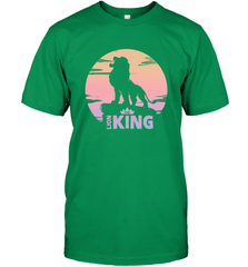 Disney Lion King Simba Crown Logo Gradient Sunset Silhouette Men's T-Shirt Men's T-Shirt - HorseTee