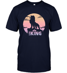 Disney Lion King Simba Crown Logo Gradient Sunset Silhouette Men's T-Shirt Men's T-Shirt - HorseTee