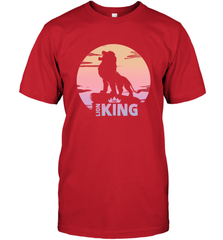 Disney Lion King Simba Crown Logo Gradient Sunset Silhouette Men's T-Shirt Men's T-Shirt - HorseTee