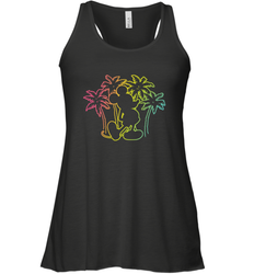 Disney Mickey Mouse Silhouette Palm Trees Women's Tank Top
