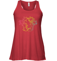 Disney Mickey Mouse Silhouette Palm Trees Women's Tank Top Women's Tank Top - HorseTee