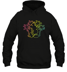 Disney Mickey Mouse Silhouette Palm Trees Hooded Sweatshirt