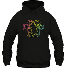Disney Mickey Mouse Silhouette Palm Trees Hooded Sweatshirt Hooded Sweatshirt - HorseTee
