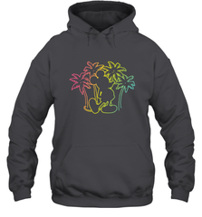 Disney Mickey Mouse Silhouette Palm Trees Hooded Sweatshirt Hooded Sweatshirt - HorseTee