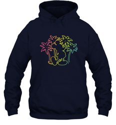 Disney Mickey Mouse Silhouette Palm Trees Hooded Sweatshirt