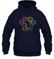 Disney Mickey Mouse Silhouette Palm Trees Hooded Sweatshirt Hooded Sweatshirt - HorseTee