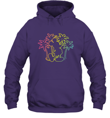 Disney Mickey Mouse Silhouette Palm Trees Hooded Sweatshirt Hooded Sweatshirt - HorseTee