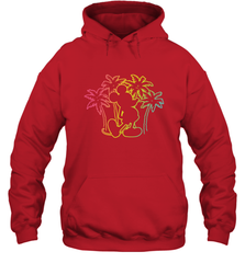Disney Mickey Mouse Silhouette Palm Trees Hooded Sweatshirt Hooded Sweatshirt - HorseTee