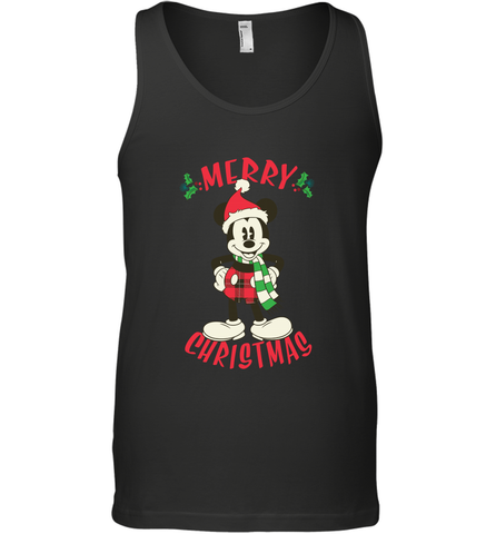 Disney Vintage Mickey Mouse Merry Christmas Men's Tank Top Men's Tank Top / Black / XS Men's Tank Top - HorseTee