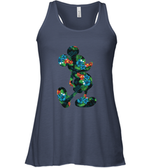 Disney Mickey Mouse Floral Silhouette Women's Tank Top Women's Tank Top - HorseTee