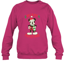 Disney Vintage Mickey Mouse Merry Christmas Crewneck Sweatshirt Crewneck Sweatshirt - HorseTee