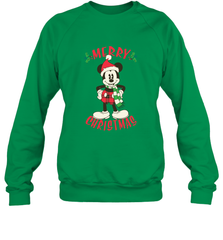 Disney Vintage Mickey Mouse Merry Christmas Crewneck Sweatshirt Crewneck Sweatshirt - HorseTee