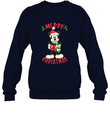 Disney Vintage Mickey Mouse Merry Christmas Crewneck Sweatshirt Crewneck Sweatshirt - HorseTee