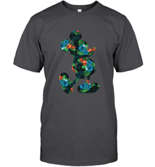 Disney Mickey Mouse Floral Silhouette Men's T-Shirt Men's T-Shirt - HorseTee